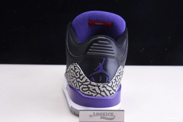 HYPE CT8532-050 3 Black Purple Jordan Air Court Retro 0630